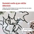 LED vianočná reťaz, 50 m, vonkajšia aj vnútorná, studená biela, programy, časovač