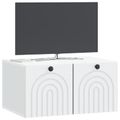 vidaXL Nástenná TV skrinka Biela 59,5 x 41 x 30 cm Kompozitné drevo
