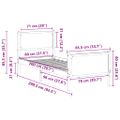 vidaXL Rám postele s čelnou doskou Sivohnedá 80 x 200 cm látka