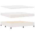 vidaXL Posteľ s pružinovým rámom Krémová a biela 200 x 200 cm