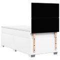 vidaXL Boxspring posteľ s matracom biela 90x190 cm umelá koža