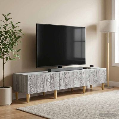 vidaXL TV skrinka 147 x 34,5 x 30 cm Sivý Sonoma Kompozitné drevo