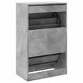 vidaXL Botník betónovo sivý 60x34x96,5 cm kompozitné drevo