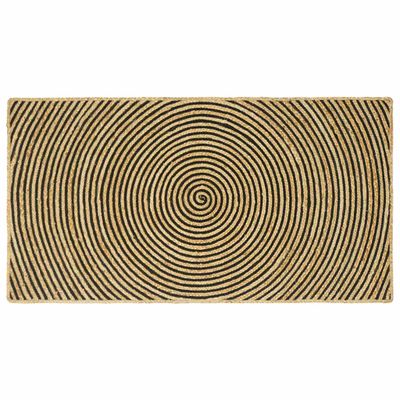 vidaXL Kusové koberce Čierna 100 x 200 cm Juta