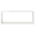 vidaXL Nástenné police 6 ks, lesklé biele 60x15x23cm, kompozitné drevo