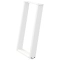 vidaXL Nohy k jedálenskému stolu v tvare U, 2 ks, biele, 50 x (72-73) cm, oceľové
