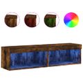 vidaXL TV skrinky s LED svetlami 2 ks dymový dub 60x30x30 cm