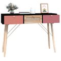 vidaXL Konzolový stolík so zásuvkami 105x30x75 cm kompozitné drevo