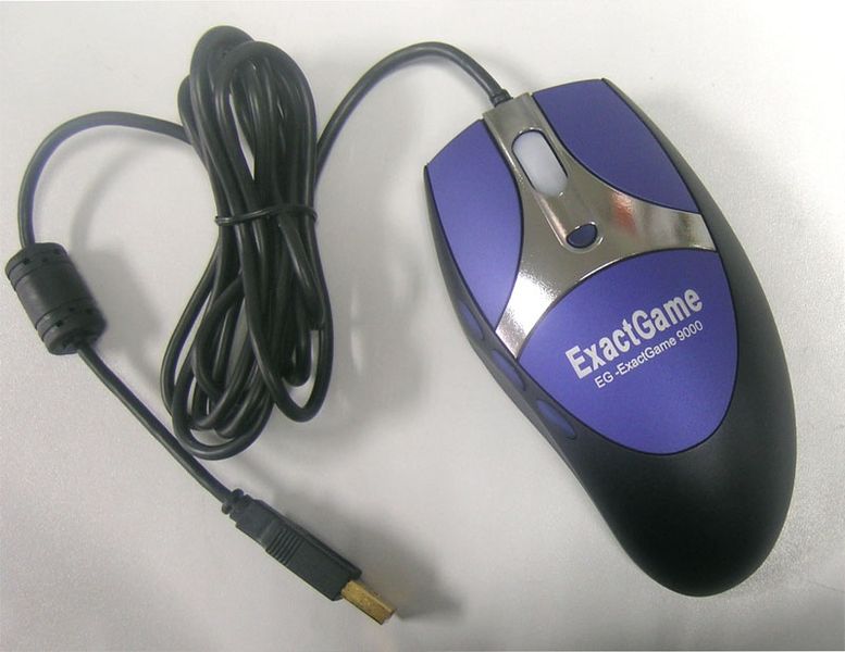 EXACTGAME EG-ExactGame9000/Herná/Laserová/Pre pravákov/2 000 DPI/Drôtová USB/Čierna-modrá