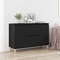 vidaXL Servírovacia skriňa Čierna 102 x 35 x 60 cm Kompozitné drevo