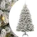 vidaXL Umelý Sklápací Vianočný Stromček 300 LED Zelená a biela 240 cm