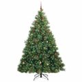 vidaXL Umelý vianočný stromček s 300 LED-i Zelená 240 cm PE a PVC