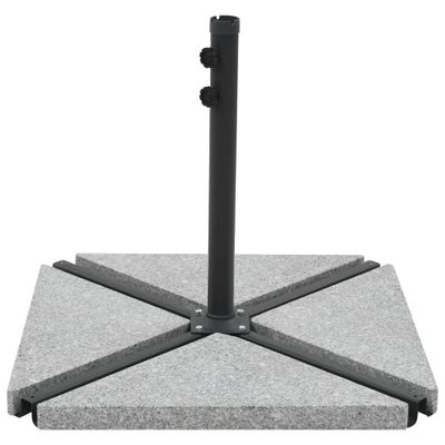 vidaXL Závažia pre slnečník 4 ks sivé granitové trojuholníkové 60 kg