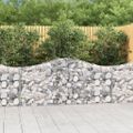vidaXL Oblúkové gabionové koše 10ks 200x30x80/100cm pozinkované železo