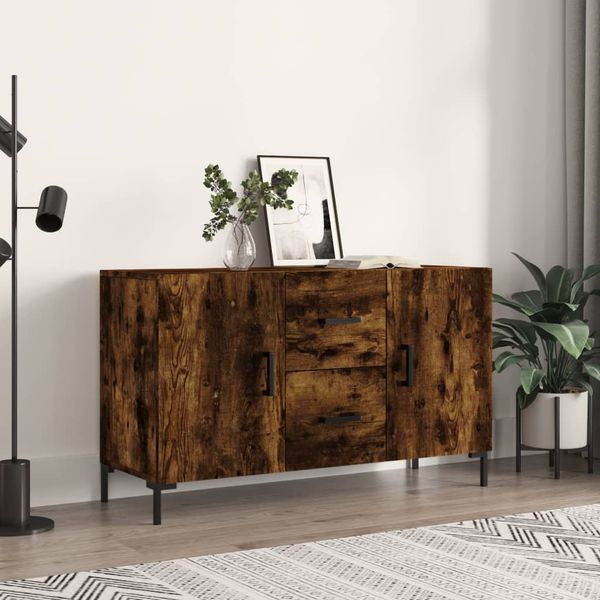 vidaXL Komoda, tmavý dub 100x36x60 cm, kompozitné drevo