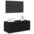 vidaXL TV nástenná skriňa 80 x 35 x 31 cm Čierny dub Kompozitné drevo