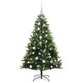 vidaXL Umelý vianočný stromček s kĺbmi 150 LED Zelená 120 cm PVC a PE