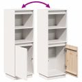 vidaXL Komoda biela 37x34x110 cm masívna borovica