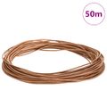 vidaXL Kožená šnúrka 1 Hnedá Ø2,5 mm x 5 m Koža