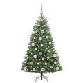 vidaXL Umelý Sklápací Vianočný Stromček Zelená 120 cm PVC a kov