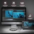 AXAGON RVC-HI2M, USB-C -> HDMI 2.0a redukcia / adaptérov, 4K/60Hz HDR10 Kábel, USB-C (M) na HDMI 2.0a (F), 4K, 60Hz, 0,25m, čierny