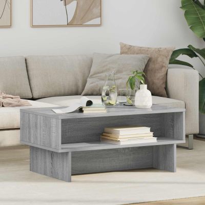 vidaXL Konferenčný stolík Sivý Sonoma 80 x 46 x 35 cm Kompozitné drevo