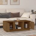 vidaXL Konferenčný stolík medovo-hnedý 110x50x40 cm borovicový masív