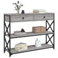 vidaXL Konzolový stolík sivý sonoma 100x28x75 cm kompozitné drevo