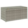 vidaXL Záhradný úložný box sivý 100x50x50 cm polyratanový