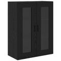 vidaXL Highboard 2 ks Čierny dub 69,5 x 34 x 180 cm Kompozitné drevo