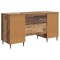 vidaXL Stôl s poličkou Staré drevo 142,5 x 50 x 75 cm Kompozitné drevo