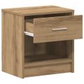 vidaXL Nočné skrinky 2 ks so zásuvkou dub artisan 39x28x41 cm