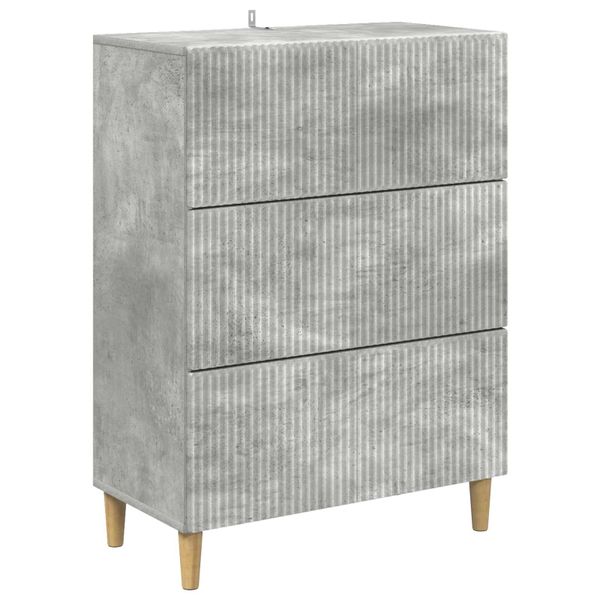 vidaXL Zásuvkový kabinet Betónovo sivá 66 x 34,5 x 90 cm