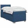 vidaXL Posteľ boxspring s matracom Modrá 100 x 200 cm Látka