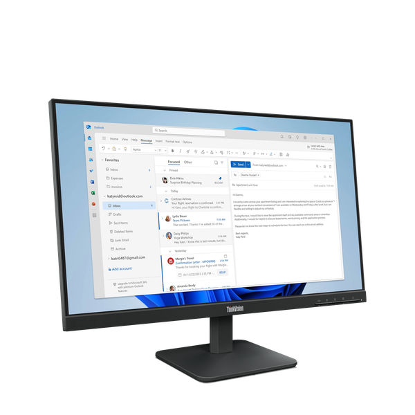 Lenovo ThinkVision/S24e-4e/23,8''/IPS/FHD/100Hz/4ms/Čierna/3R