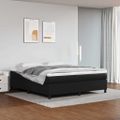 vidaXL Posteľný rám s boxspringom čierny 180x200 cm umelá koža