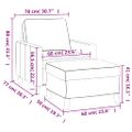 vidaXL Kreslo s podnožkou čierne 60 cm zamat