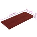vidaXL Nášľapy na schody samolepiace 30 ks červené 65x22,5x3,5 cm