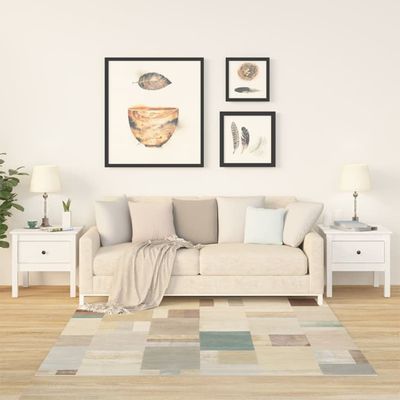 vidaXL Bočné stolíky 2 ks biele 50x50x49 cm borovicový masív