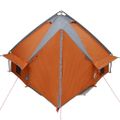 vidaXL Teepee stan pre 4 osoby 4 osoba Šedá a oranžová