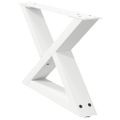 vidaXL Nohy konferenčného stolíka 2 ks biele 50x(30-31,3) cm oceľové