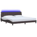 vidaXL Rám postele bez matraca Hanko tmavohnedá 200x200 cm látka
