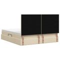 vidaXL Postel s úložným prostorem a matrací Krémová 180 x 200 cm látka