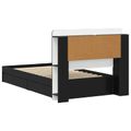 vidaXL Rám postele so skladom Čierna 100 x 200 cm Kompozitné drevo