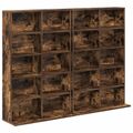 vidaXL CD Skrinka 2 ks Dymový dub 65 x 23,5 x 97,5 cm Kompozitné drevo