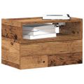 vidaXL Nástenné nočné stolíky 2 ks staré drevo 45x26x28,5 cm