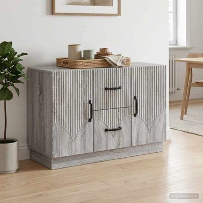 vidaXL Servírovacia skriňa so zásuvkou Sivá sonoma 89 x 34,5 x 57 cm