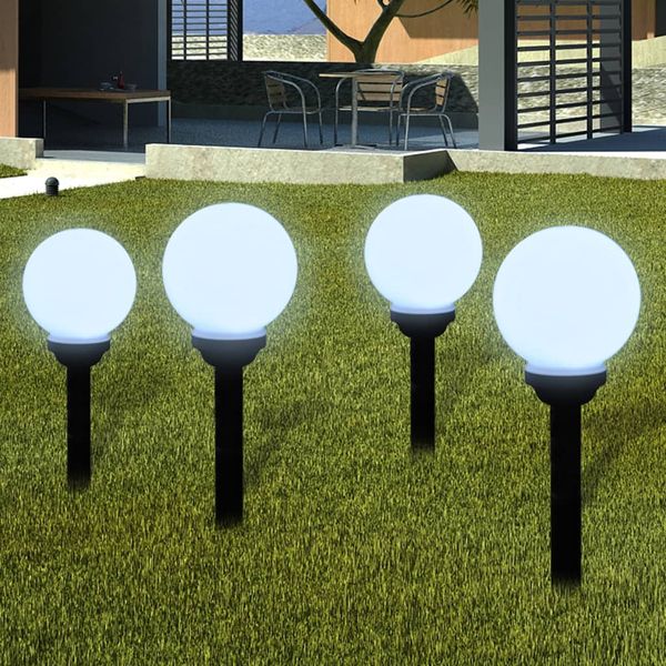 vidaXL Vonkajšie LED lampy k chodníku so špicatým hrotom 8 ks 15 cm
