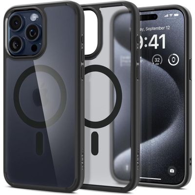 Spigen Ultra Hybrid Magsafe obal pre iPhone 15 Pro 6,1" frost black