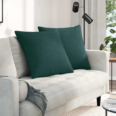 vidaXL Vankúše na pohovku 2 pcs Tmavozelená 80 x 80 cm látka
